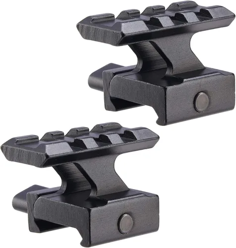 Vista 10 de Pinty Anillos para mira de 30/34 mm, juego de 2 monturas de mira para rifle de 45°, anillos de montaje de mira de aleación de aluminio con altura