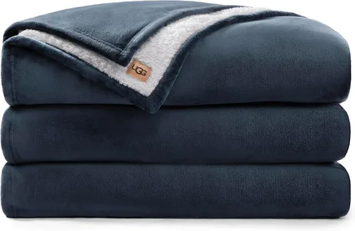 Vista 22 de UGG Nita - Manta para sofá, forro polar de lujo, 50 x 70 pulgadas, color Blanco