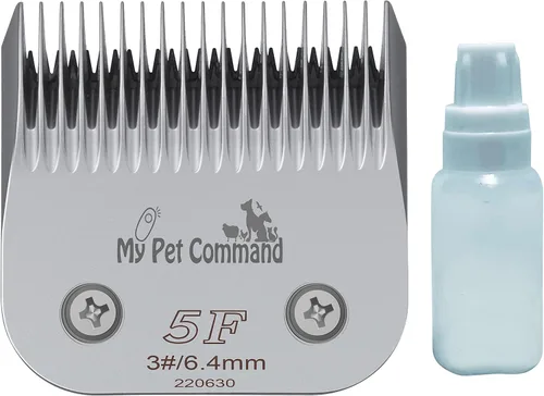 Vista 5 de My Pet Command MPC15DS - Cuchillas de repuesto con aceite lubricante para cortadora de mascotas inalámbrica #3F Replacement or Additional