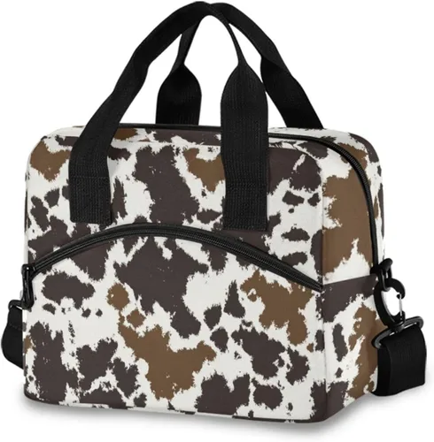 Vista 7 de Bolsas de almuerzo de alpaca con llama para mujer, con plantas tropicales, cactus, bolsa de almuerzo, resistente al agua, térmica, hielera