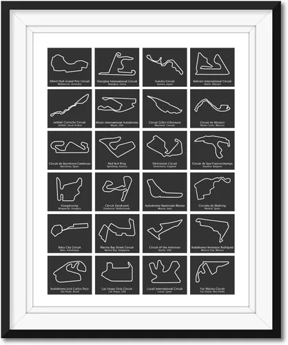 Vista 11 de Custom Car Posters Póster de pista de carreras de Fórmula 2026, diseño de circuitos destinados a los fanáticos de las carreras de Fórmula de regalo
