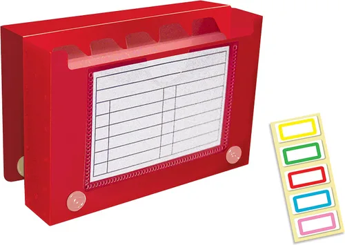 Vista 2 de Better Office Products - Estuche para tarjetas de índice de 3 x 5 pulgadas, paquete de 24, plástico semirrígido, con divisores de índice
