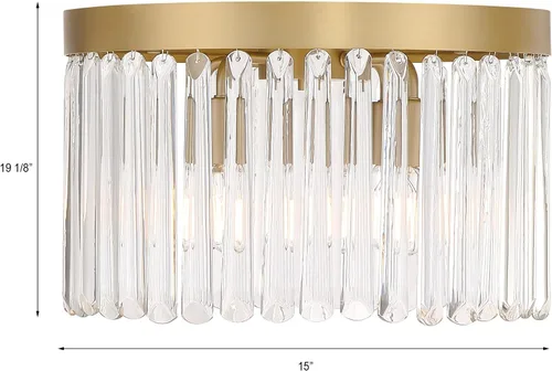 Vista 6 de Crystorama Emory - Soporte empotrado dorado moderno con 4 luces