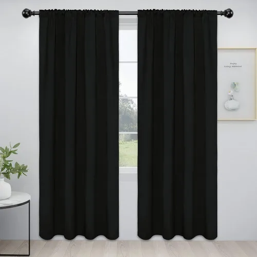 Vista 121 de Easy-Going - Cortinas opacas con bolsillo para varilla para dormitorio, cortinas de ventana para oscurecer la habitación para sala de estar