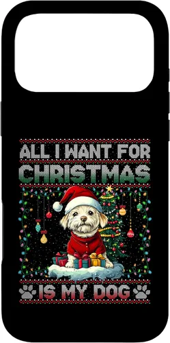 Vista 22 de Maltese Christmas Tree Lights Decorations Dog Lover Xmas Case for iPhone 17