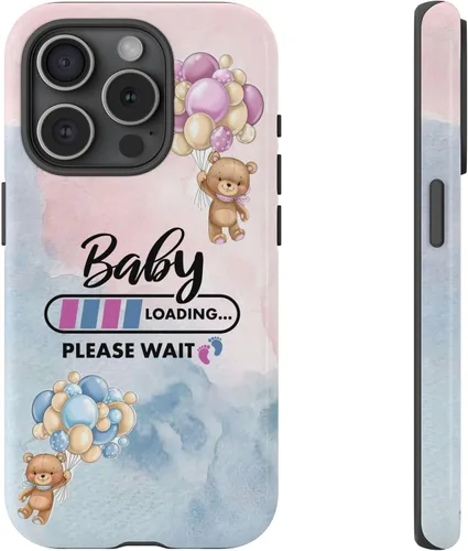 Vista 9 de Cute Baby Loading Phone Case for iPhone Models and Variants - Sweet Maternity Phone Cover for Pregnancy Reveal or Baby Shower