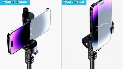Vista 5 de Fugetek Trípode selfie stick de 62 pulgadas para iPhone, diseño estable de 4 patas, control remoto Bluetooth, palo y piernas de aluminio, ligero