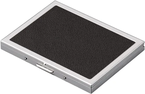 Vista 11 de Caja de cigarrillos extra delgada de acero inoxidable Estuche de cigarrillos de metal para 100's y 84's (Negro)