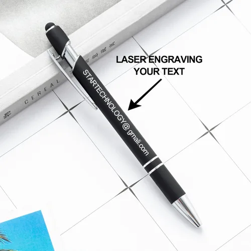 Vista 3 de AIFLM Bolígrafos personalizados con nombre a granel hasta 500 unidades de bolígrafos grabados gratis con tu nombre y texto para negocios