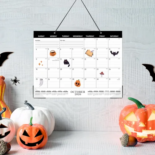 Vista 8 de Calendario de escritorio 2026, enero de 2026, diciembre de 2026, calendario de escritorio/pared de 12 meses, 15 x 12 pulgadas, papel grueso