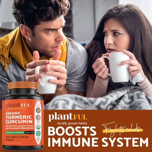 Vista 5 de Suplemento de cúrcuma orgánica con pimienta negra de la más alta potencia certificado por USDA [curcumina orgánica sin OMG 2115 mg] Antioxidante