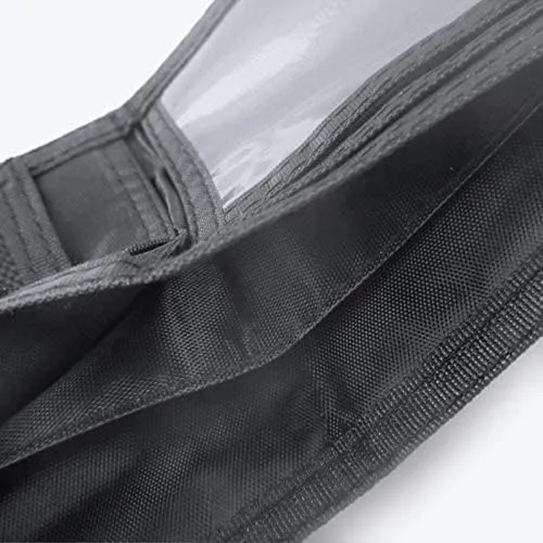 Vista 4 de POONGNEE Carteras de lona de Among Us de dibujos animados de tres pliegues con ranuras para tarjetas y ventana de identificación para niños y niñas