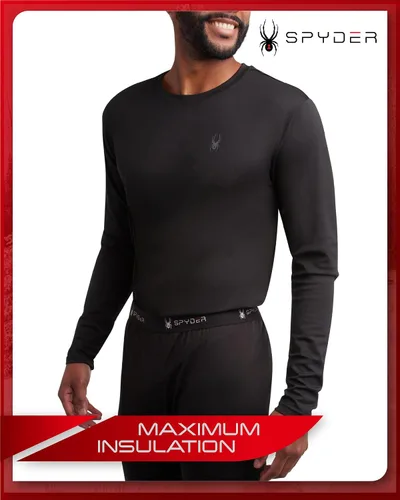 Vista 3 de Spyder Conjunto térmico de 2 piezas con forro polar para hombre y leggings largos de capa base