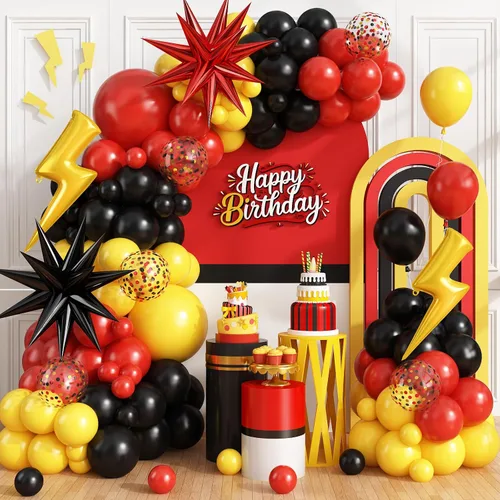 Vista 19 de Kit de guirnalda de arco de globos de baloncesto, 103 globos de fiesta de baloncesto, guirnalda de globos naranja y negro para niños y niñas