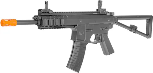 Vista 2 de BBTac Paquete de pistola de Airsoft Desert Raider - Potente rifle de resorte, escopeta de acción de bomba, SMG, dos pistolas y pellets BB, paquete
