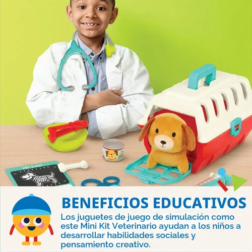 Vista 3 de Battat Mini juego de veterinario, kit veterinario para el cuidado