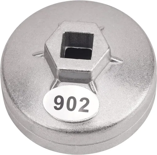 Vista 10 de AHL 901 Tapa 65mm Llave de filtro de aceite de 14 ranuras con accionamiento cuadrado de 1/2" Herramientas de extracción de filtro de aceite Juego