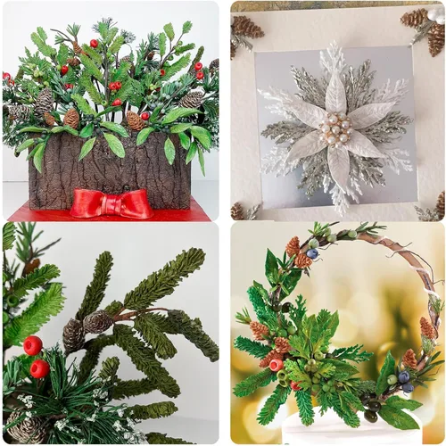 Vista 7 de Moldes de silicona de hojas de acebo de Navidad, molde de fondant de hojas de invierno, moldes de piña de Navidad para hornear chocolate