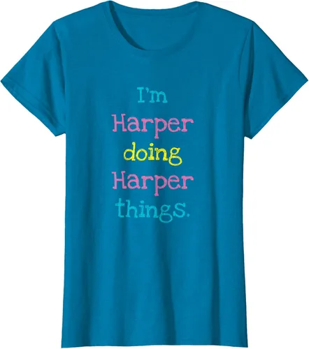 Vista 88 de Harper - Camiseta de regalo para niños con texto personalizado