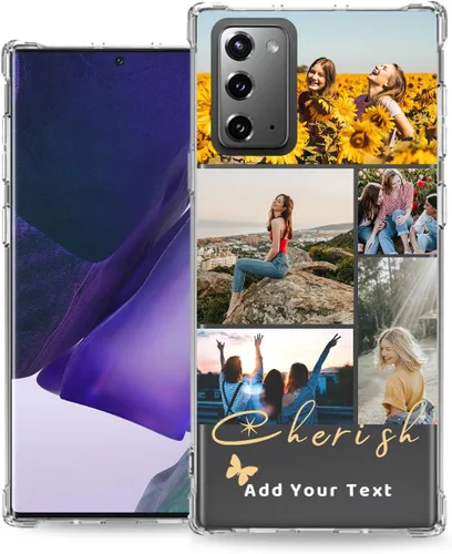 Vista 9 de Funda de teléfono personalizada para Samsung Galaxy Note 20 Ultra Photo Text, Personalizada para añadir tu nombre de imagen, Note20 Funda con bolsa