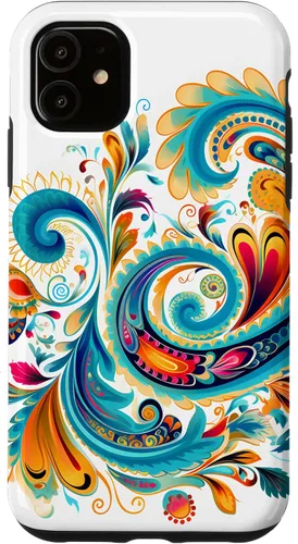 Vista 8 de Turquoise Paisley Boho Chic Case for iPhone 17