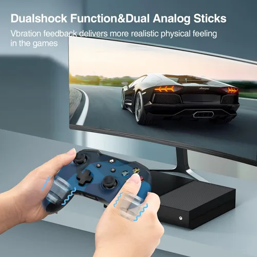 Vista 3 de Controlador inalámbrico para Xbox One, Xbox Series X&S, Xbox One X&S, consola de PC con ventana, gamepads inalámbricos Xbox con conector