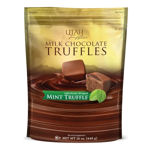 Vista 10 de Utah Truffles - Caramelo de trufa de chocolate con leche y menta, bolsas