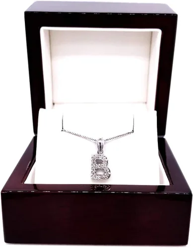 Vista 344 de Collar colgante con letra inicial de diamantes en oro amarillo de 14k (1/10 quilates) 18 pulgadas