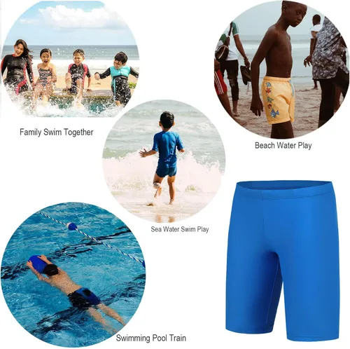 Vista 5 de Jammer - Traje de baño para niños y jóvenes, traje de baño de compresión para niños, pantalones cortos de natación UPF50+