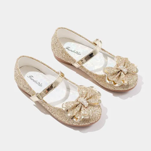 Vista 4 de Furdeour - Zapatos de vestir para niñas tipo Mary Jane, boda, fiesta, damas de honor, zapatos con brillantina, princesa, ballet, zapatos planos