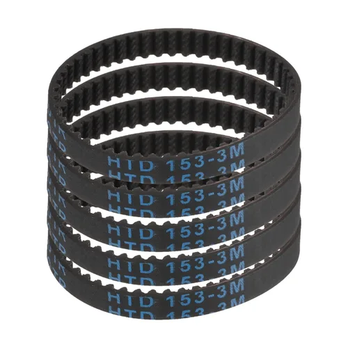 Vista 28 de uxcell 5 piezas HTD-3M Correa de distribución de goma 48 dientes, 144 mm de paso, 6 mm de ancho x 2,4 mm de altura, Correa de polea de distribución