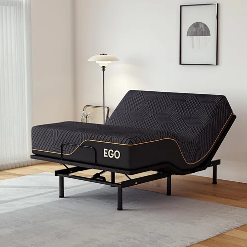 Vista 8 de MLILY EGOHOME - Base de cama ajustable individual XL con patas ajustables, base de cama eléctrica plegable de metal con control remoto inalámbrico