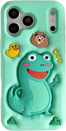 Vista 23 de Funda fea compatible con iPhone 11, 3D Kawaii payaso caricatura, divertido protector de silicona suave a prueba de golpes para mujeres y niñas