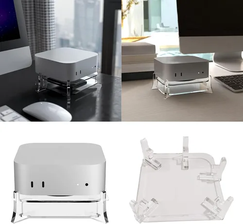 Vista 2 de Práctico soporte de escritorio de acrílico conveniente para portátil pequeño con mejora la ventilación y la disipación de calor
