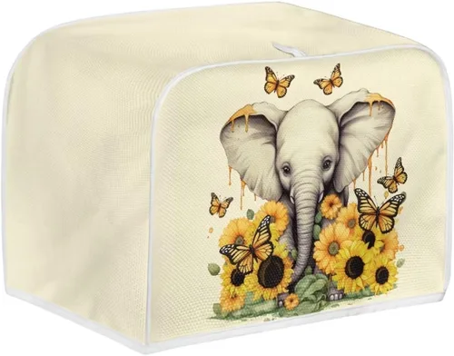 Vista 14 de doginthehole Cubierta para tostadora de libélula para cocina, fundas de electrodomésticos pequeños, estilo bohemio, para microondas, tostadora