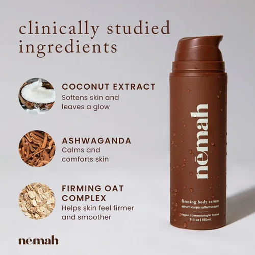 Vista 3 de Nemah Loción corporal reafirmante, loción reafirmante y tensora de la piel, crema corporal sin grasa, ligera de absorción rápida, extracto de avena