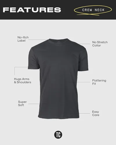 Vista 7 de True Classic Camisas de manga larga para hombre - Henley, camiseta de manga larga con cuello gofre y cuello redondo - Camisas térmicas regulares