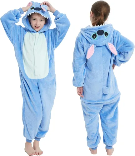 Vista 2 de Soptrise Christmas Halloween Unisex Onesie Pajamas Adults Cartoon Animal Cosplay Costume Jumpsuit Sleepwear