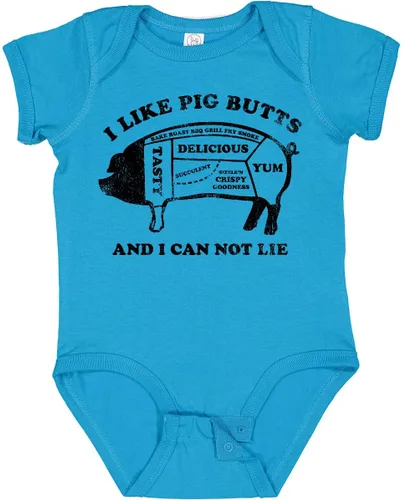 Vista 22 de inktastic Body para bebé I Like Pig Butts Blanco