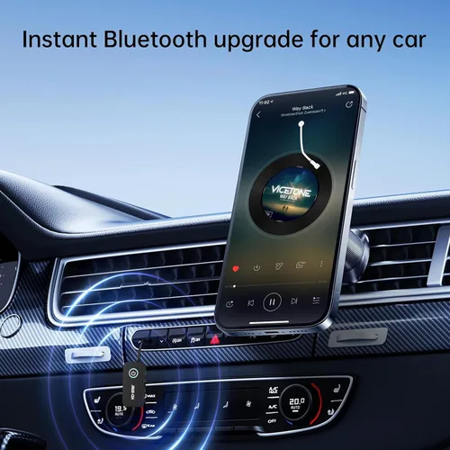 Vista 7 de Receptor transmisor Bluetooth 5.4, adaptador de audio inalámbrico 2 en 1 con doble enlace para 2 auriculares, conector auxiliar de 0.138 in para TV