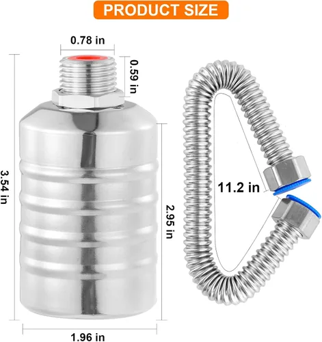 Vista 6 de Controlador automático de nivel de agua, válvula automática de control de nivel de agua de acero inoxidable, válvula de flotador de tanque de agua