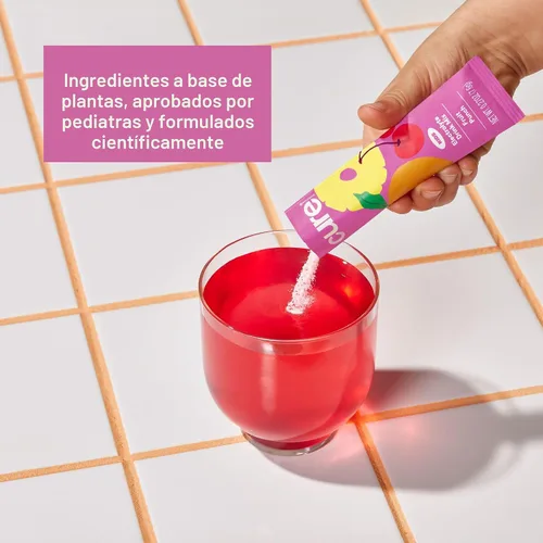 Vista 3 de Cure Hydration - Mezcla de bebidas con electrolitos para niños Rehidratación formulada por pediatras a base de plantas Sin azúcar añadido