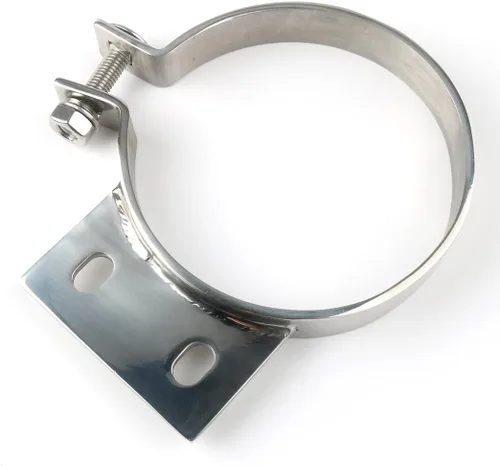 Vista 3 de Se adapta a Peterbilt Exhaust Stack 5" Mount Bracket Clamp Cromo 379 359 1987-1993 10294 Plata