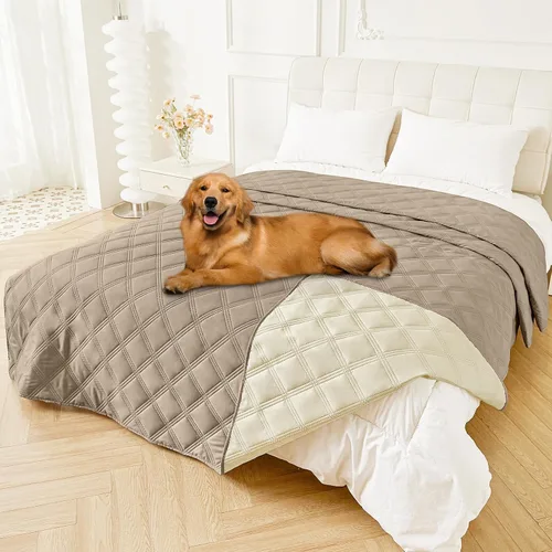 Vista 69 de Smiry Funda impermeable para cama de perro, manta reversible para mascotas para sofá Manta suave lavable para perro, funda a prueba de fugas