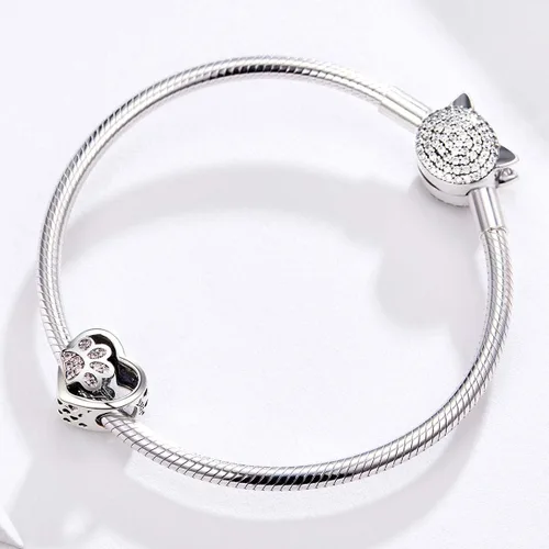 Vista 82 de Abalorios de plata de ley para pulseras, collares, familia para siempre, circonita cúbica, regalo de joyería para mujeres