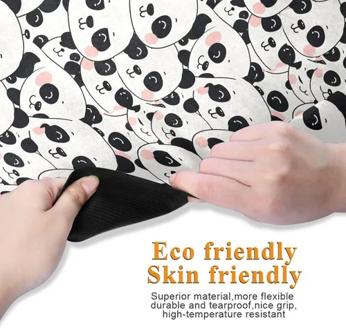 Vista 3 de Cute Pandas Yoga Mat Non Slip Thick Kids Eco Friendly Rubber Workout Foldable Yoga Mat Women Exercise