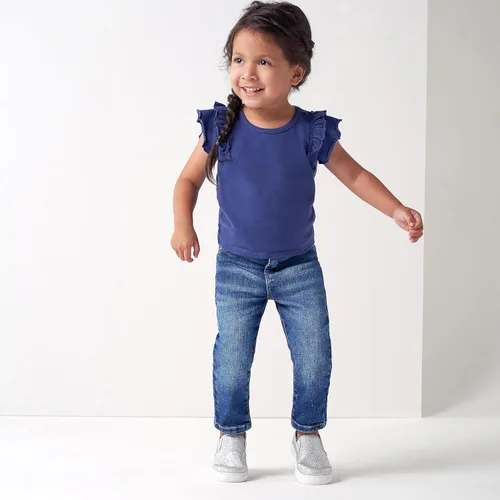Vista 4 de Gerber Baby Toddler Straight Leg Stretch Denim Jeans