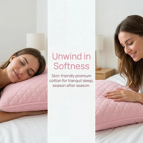 Vista 3 de Standard-Size Envelope-Style Pillow Protector for Home Hotel Pink a