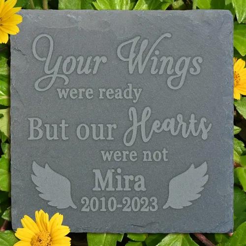 Vista 11 de Regalo de piedra conmemorativa para mascotas, lápida conmemorativa de jardín, marcador de tumba de toro, lápida de condolencia, regalo personalizado