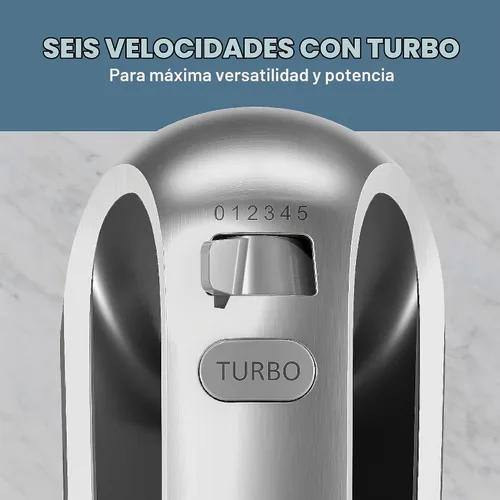 Vista 5 de West Bend Batidora de mano Plus con accesorio de licuadora de inmersión, 6 opciones de velocidad con mango ergonómico y estuche de almacenamiento a